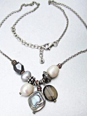 Silpada | Jewelry | Silpada 5 Strand Necklace Stones Wood  Silpada Black and White Multi-Strand “Neutral Territory Necklace” main image 0